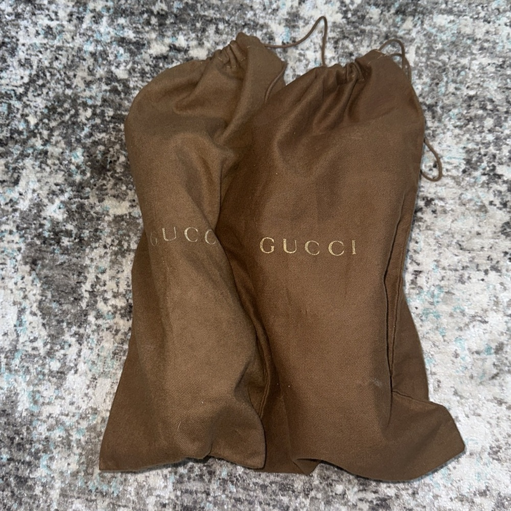 GUCCI Guccissima Horse-bit Leather Peep Toe Pump - Picture 15 of 15